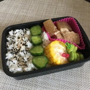 お弁当のおかずに栄養たっぷり、枝豆串♪